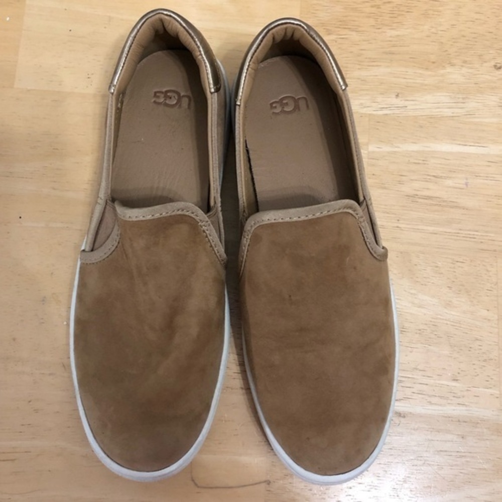 Ugg Double Gore Women's Chestnut Brown Slip-on Casual‎ Walking Sneakers 7